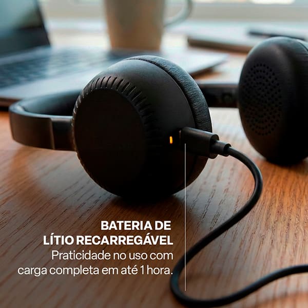 Headset Bluetooth HBT1500, Bateria Recarregável, Haste e Microfone Ajustáveis, Bluetooth 5.4, Microfone com cancelamento de Ruídos, PH503, Multi - CX 1 UN