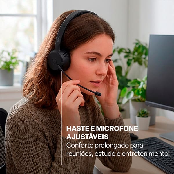 Headset Bluetooth HBT1500, Bateria Recarregável, Haste e Microfone Ajustáveis, Bluetooth 5.4, Microfone com cancelamento de Ruídos, PH503, Multi - CX 1 UN