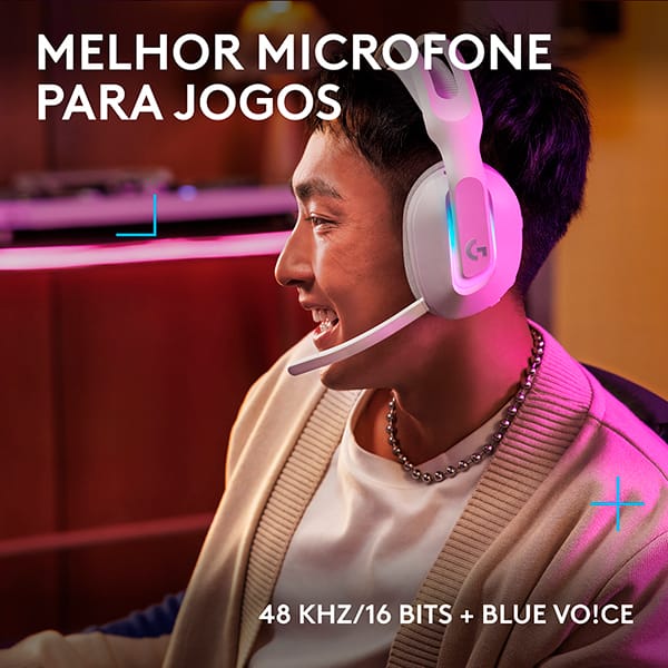 Headset Gamer sem fio G522, Driver 40mm, Branco, 981-001549, Logitech G - CX 1 UN