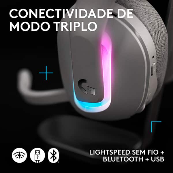 Headset Gamer sem fio G522, Driver 40mm, Branco, 981-001549, Logitech G - CX 1 UN