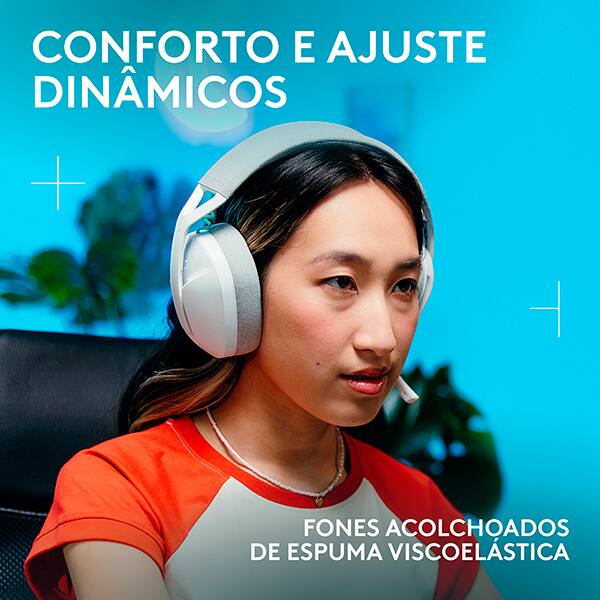 Headset Gamer G321 Lightspeed, Sem fio, Bluetooth, Branco, 981-001568, Logitech G - CX 1 UN