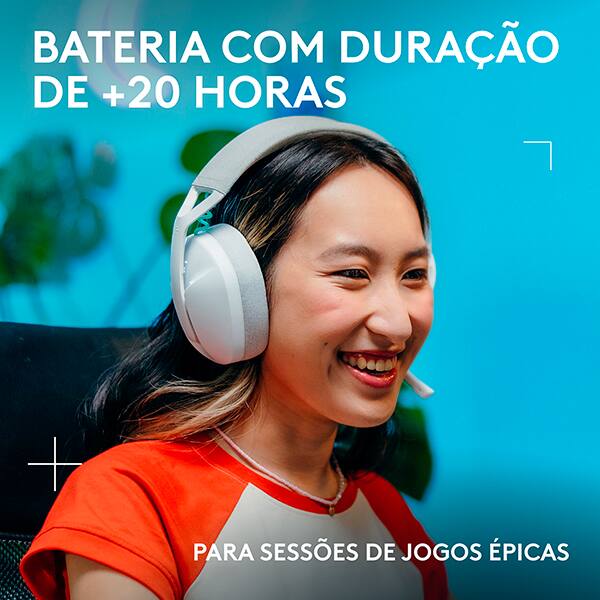 Headset Gamer G321 Lightspeed, Sem fio, Bluetooth, Branco, 981-001568, Logitech G - CX 1 UN