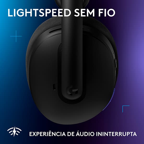 Headset Gamer G325 Lightspeed, Sem fio, Bluetooth, para PC, PlayStation, Nintendo Switch 1 e 2, Preto, 981-001523, Logitech G - CX 1 UN