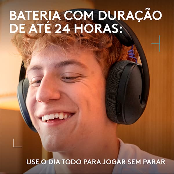 Headset Gamer G325 Lightspeed, Sem fio, Bluetooth, para PC, PlayStation, Nintendo Switch 1 e 2, Preto, 981-001523, Logitech G - CX 1 UN