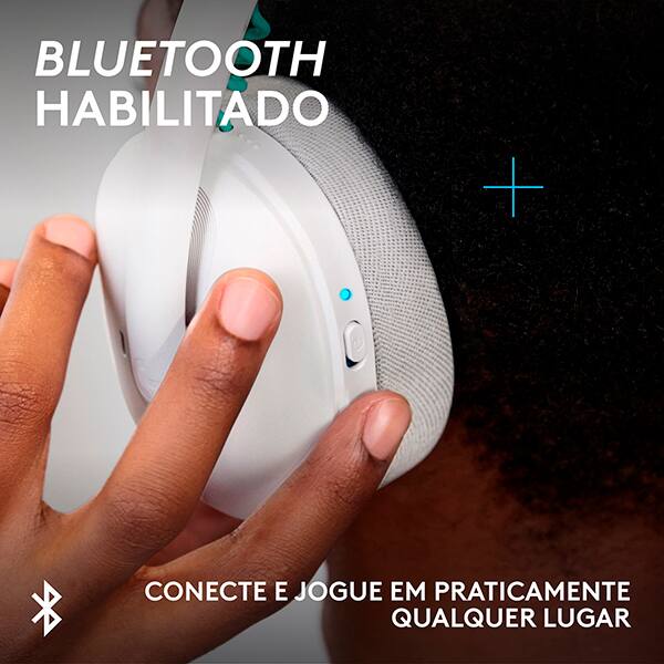 Headset Gamer G325 Lightspeed, Sem fio, Bluetooth, para PC, PlayStation, Nintendo Switch 1 e 2, Branco, 981-001530, Logitech G - CX 1 UN
