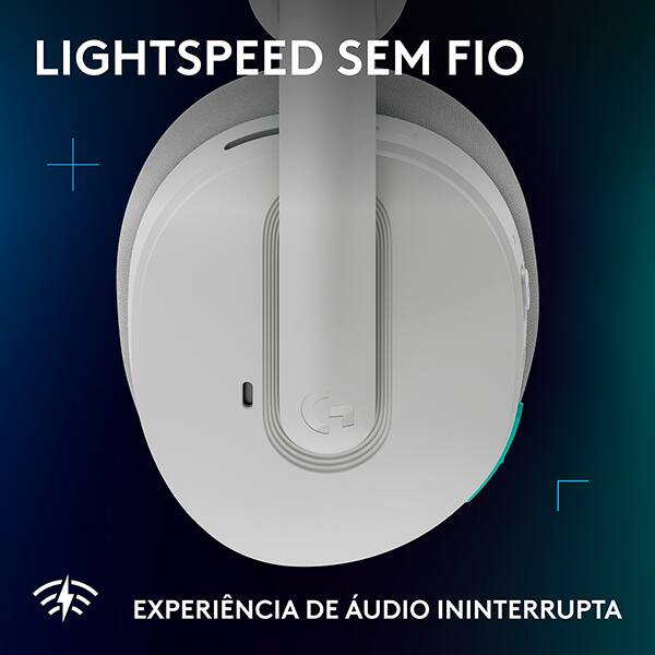 Headset Gamer G325 Lightspeed, Sem fio, Bluetooth, para PC, PlayStation, Nintendo Switch 1 e 2, Branco, 981-001530, Logitech G - CX 1 UN