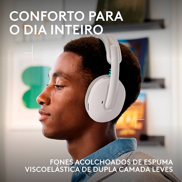 Headset Gamer G325 Lightspeed, Sem fio, Bluetooth, para PC, PlayStation, Nintendo Switch 1 e 2, Branco, 981-001530, Logitech G - CX 1 UN