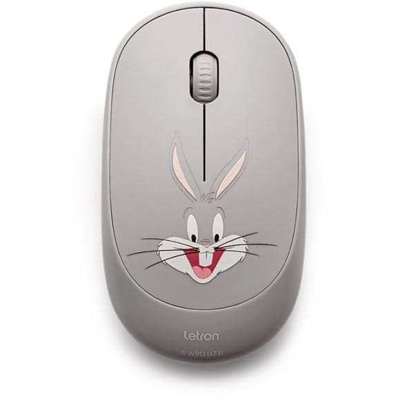 Mouse sem fio Looney Tunes, Pernalonga, com 3 botões, 94324, Leonora - CX 1 UN