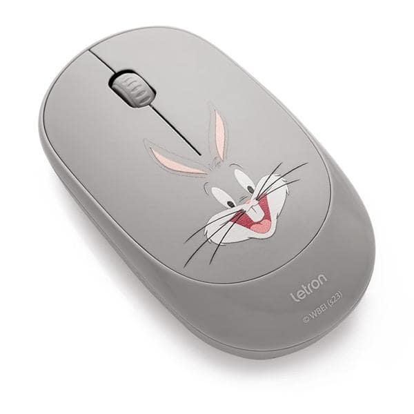 Mouse sem fio Looney Tunes, Pernalonga, com 3 botões, 94324, Leonora - CX 1 UN