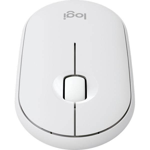 Mouse sem fio Logitech Pebble 2 M350s com Clique Silencioso, Conexão Bluetooth e Pilha Inclusa- Branco CX 1 UN