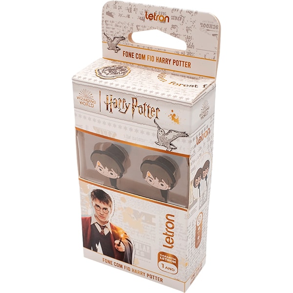 Fone de Ouvido Intra Auricular, Harry Potter, com fio e microfone, Letron - 1 UN