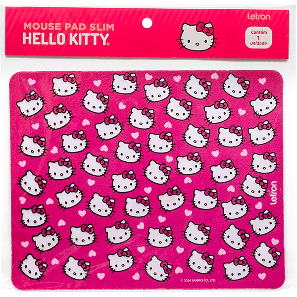 Mouse Pad Slim Hello Kitty, Estampas Sortidas, Letron - PT 1 UN