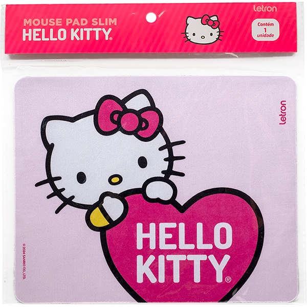 Mouse Pad Slim Hello Kitty, Estampas Sortidas, Letron - PT 1 UN