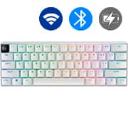 Teclado Mecânico Gamer Sem Fio Logitech G PRO X 60 LIGHTSPEED, RGB LIGHTSYNC, Conexão Bluetooth/USB, Compatível com Windows- Branco CX 1 UN Teclado Mecânico Gamer Sem Fio Logitech G PRO X 60 LIGHTSPEED, RGB LIGHTSYNC, Conexão Bluetooth/USB, Compatível com Windows- Branco CX 1 UN