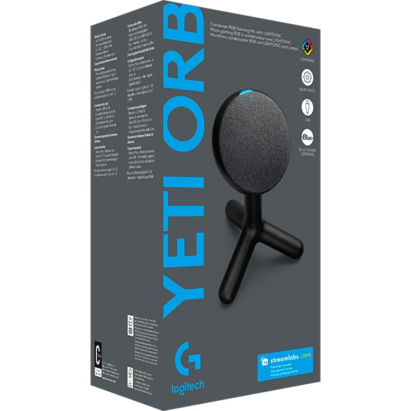 Microfone Condensaddor USB Yeti ORB, Preto, 988-000550, Logitech - CX 1 UN