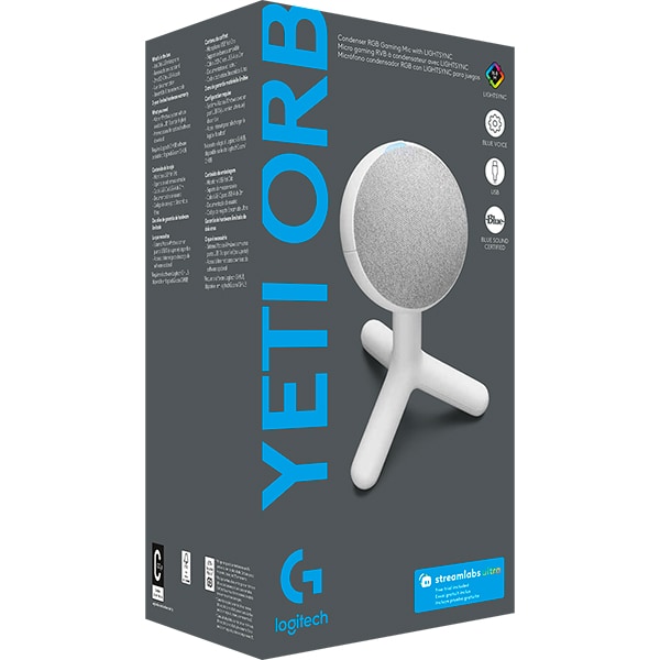 Microfone Condensaddor USB Yeti ORB, Branco, 988-000557, Logitech G - CX 1 UN