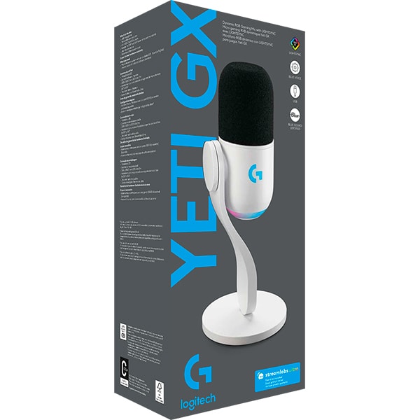 Microfone Dinâmico USB Yeti GX, Branco, 988-000575, Logitech - CX 1 UN