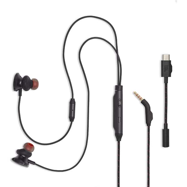 Fone de ouvido Quantum 50C, Conexão P3, Intra-auricular, Com adaptador E/D, Preto, JBL - CX 1 UN
