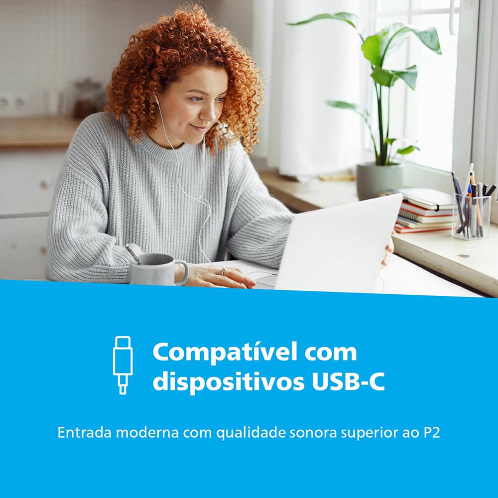 Fone de ouvido com microfone brancom, TAE2146, 86818, Philips - CX 1 UN