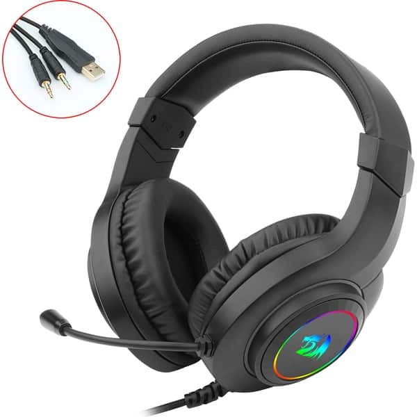 Headset Gamer Hylas preto H260RGB Redragon CX 1 UN Headset Gamer Hylas preto H260RGB Redragon CX 1 UN