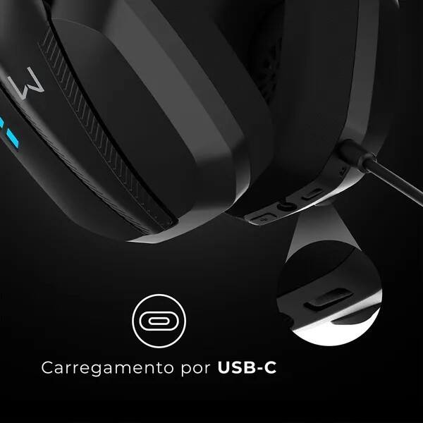 Headset Gamer PH704, Conexão USB, Bluetooth, P3, Microfone Removível, Compatibilidade PC, PS4, PS5, laptop, Mac, Xbox One, Nintendo Switch e dispositivos mobile, Preto, Warrior - CX 1 UN Headset Gamer PH704, Conexão USB, Bluetooth, P3, Microfone Removível, Compatibilidade PC, PS4, PS5, laptop, Mac, Xbox One, Nintendo Switch e dispositivos mobile, Preto, Warrior - CX 1 UN