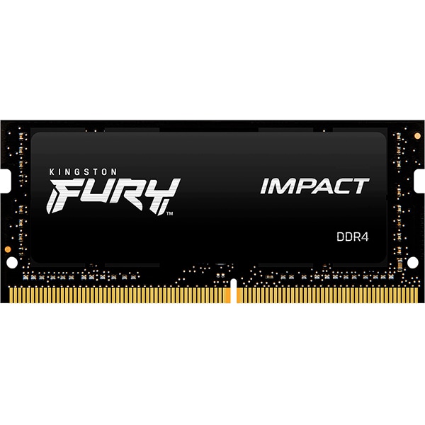 Memória RAM Kingston Fury Impact, 8GB (1 x 8GB), 3200MHz, DDR4, CL20, SODIMM, Preto, KF432S20IB/8 - BT 1 UN