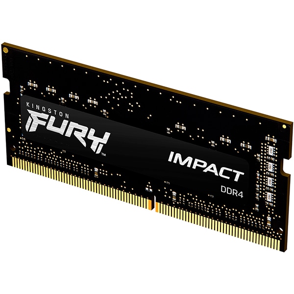 Memória RAM Kingston Fury Impact, 8GB (1 x 8GB), 3200MHz, DDR4, CL20, SODIMM, Preto, KF432S20IB/8 - BT 1 UN