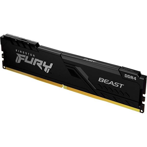 Memória RAM Kingston Fury Beast, 8GB (1 x 8GB), 3200MHz, DDR4, CL16, DIMM, Preto, KF432C16BB - BT 1 UN