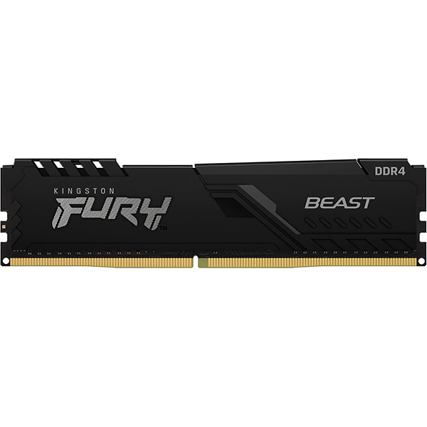 Memória RAM Kingston Fury Beast, 8GB (1 x 8GB), 3200MHz, DDR4, CL16, DIMM, Preto, KF432C16BB - BT 1 UN