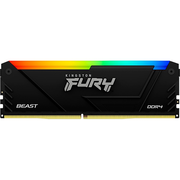 Memória RAM Kingston Fury Beast, 16GB (1x16GB), 3200MHz, DDR4, CL16, DIMM, RGB, Preto, KF432C16BB12A - BT 1 UN