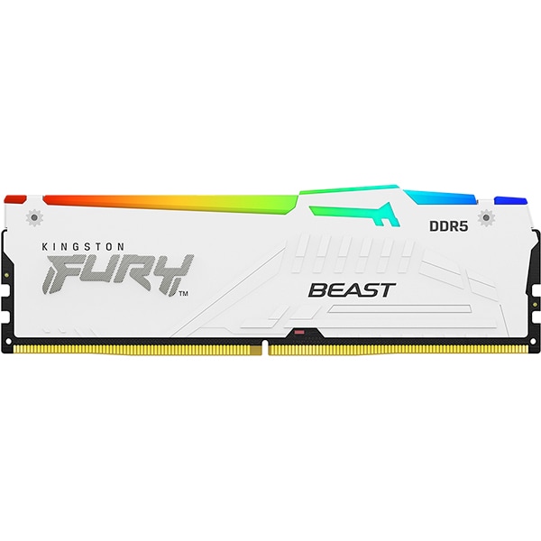 Memória RAM Kingston Fury Beast, 16GB (1x16GB), 6000MHz, DDR5, CL36, DIMM, RGB EXPO, Branca, KF560C36BWEA-16 - BT 1 UN