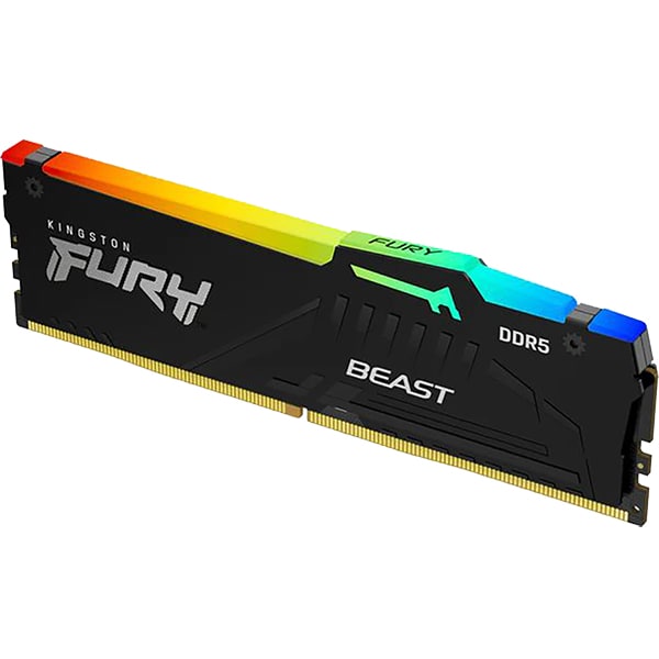 Memória RAM Kingston Fury Beast, 8GB (1 x 8GB), 5600MHz, DDR5, CL40, DIMM, RGB EXPO, Preto, KF556C40BBA-8 - BT 1 UN