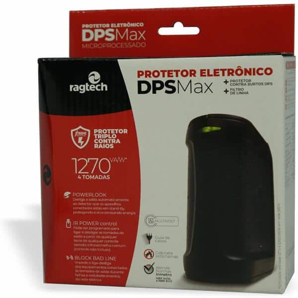 Dispositivo Protetor Contra Surtos DPS MAX, Classe III, Microprocessado, 4T 4770, Ragtech - PT 1 UN