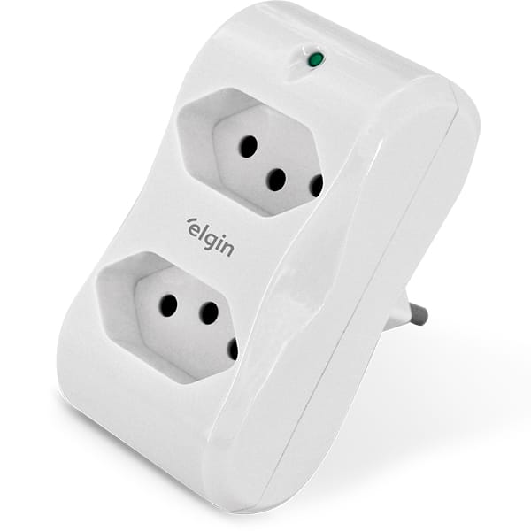 Protetor contra Surtos, 2 Tomadas – 10A, Bivolt, Elgin - CX 1 UN