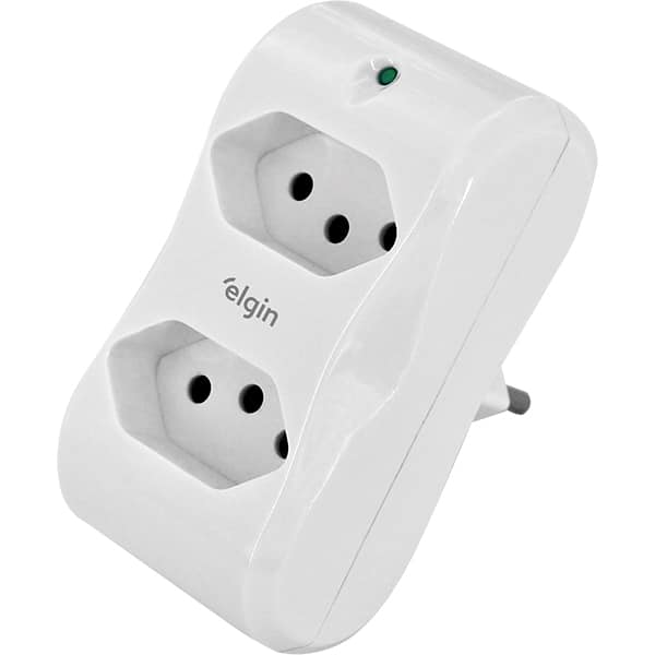 Protetor contra Surtos, 2 Tomadas – 10A, Bivolt, Elgin - CX 1 UN