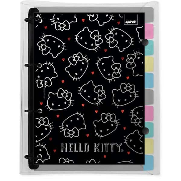 Fichário Universitário 4 Argolas com 200 Folhas, Hello Kitty, 2646804, Spiral Hki - PT 1 UN