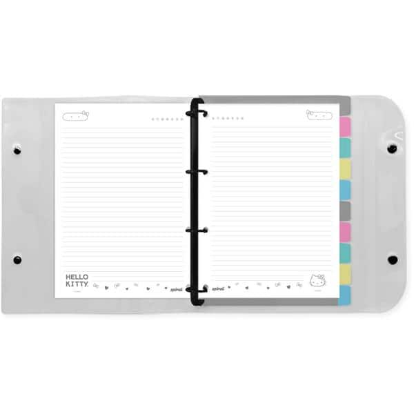 Fichário Universitário 4 Argolas com 200 Folhas, Hello Kitty, 2646804, Spiral Hki - PT 1 UN