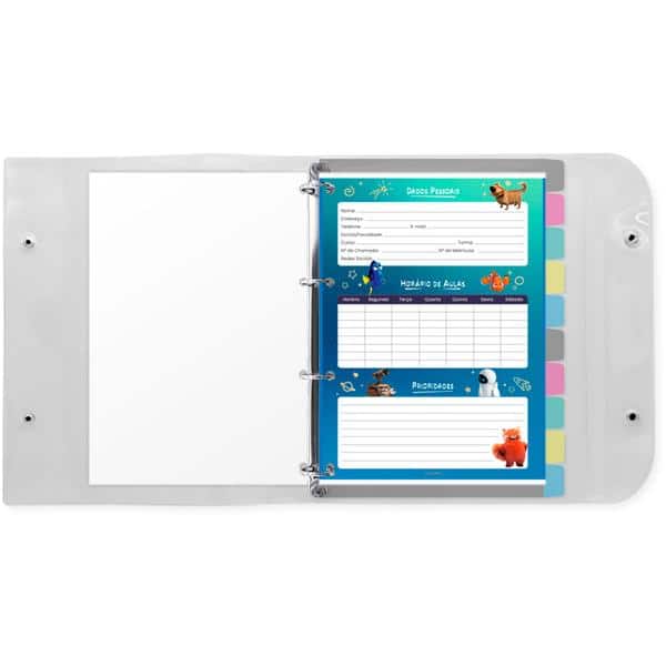 Fichário Universitário 4 Argolas com 200 Folhas, Pixar, 2646811, Spiral Px - PT 1 UN Fichário Universitário 4 Argolas com 200 Folhas, Pixar, 2646811, Spiral Px - PT 1 UN