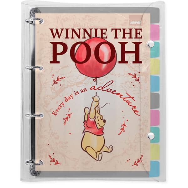 Fichário universitário 200fls 4 arg. Pooh 2646828 Spiral Pooh PT 1 UN