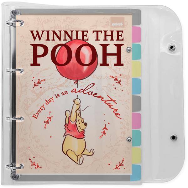 Fichário universitário 200fls 4 arg. Pooh 2646828 Spiral Pooh PT 1 UN