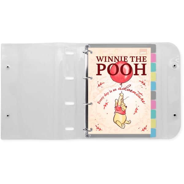Fichário universitário 200fls 4 arg. Pooh 2646828 Spiral Pooh PT 1 UN