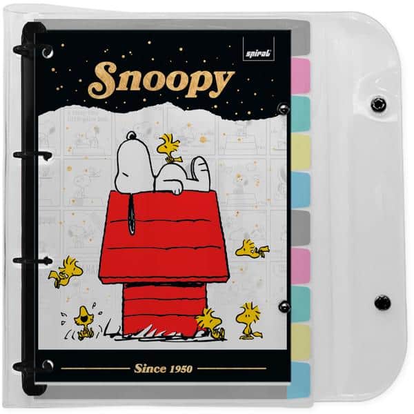 Fichário universitário 200fls 4 arg. Snoopy 2646835 Spiral Sno PT 1 UN