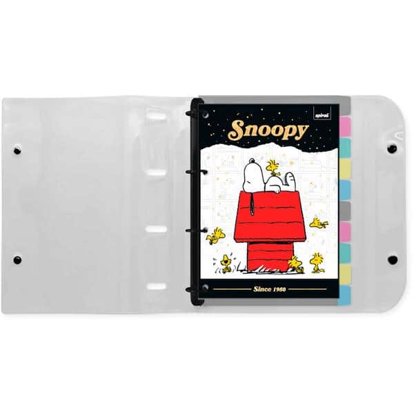 Fichário universitário 200fls 4 arg. Snoopy 2646835 Spiral Sno PT 1 UN