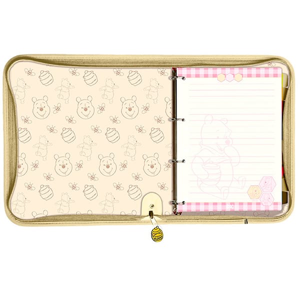 Fichário universitário 4arg. c/zíper 48fls Pooh 5367 DAC PT 1 UN