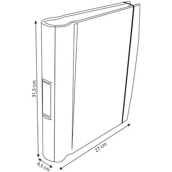 Fichário universitário 4 rosa pastel 5022.WP Dello PT 1 UN