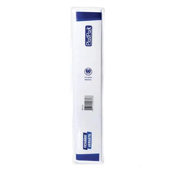 Fichário 4 argolas plástico A4 lombada 6.0 branco 313 Plastpark PT 1 UN