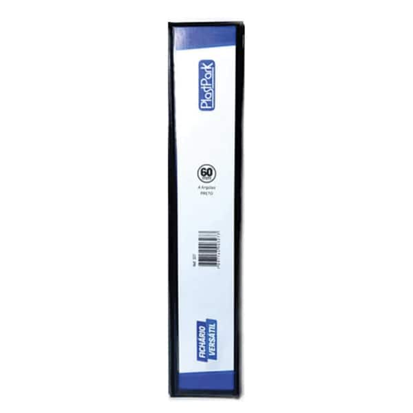 Fichário 4 argolas plástico A4 lombada 6.0 preto 327 Plastpark PT 1 UN Fichário 4 argolas plástico A4 lombada 6.0 preto 327 Plastpark PT 1 UN