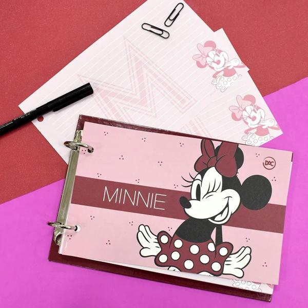 Mini Caderno Argolado, Horizontal, 2 Argolas, Disney Minnie, 3782, DAC - PT 1 UN