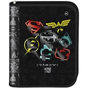 Fichário universitário, 4 argolas com zíper, Liga da justiça, 3902, DAC - PT 1 UN