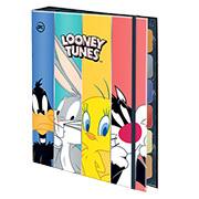 Fichário colegial Looney Tunes, 4 argolas 1/4, 48 folhas, 3756, DAC - PT 1 UN Fichário colegial Looney Tunes, 4 argolas 1/4, 48 folhas, 3756, DAC - PT 1 UN